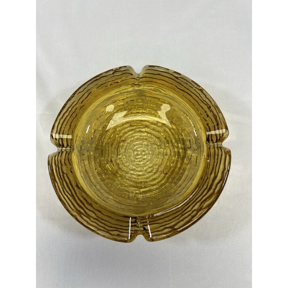 Vintage 1960’s Anchor Hocking Soreno Amber Honey Ashtray